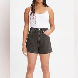 Classic Black High-Waisted Jean Shorts